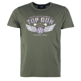 Triko krátký rukáv PILOTS ELITE SCHOOL ZELENÉ vel. M