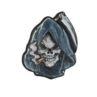 Nášivka 3D plastová LEBKA - GRIM REAPER velcro