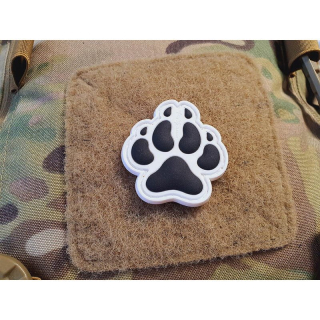 Nášivka K9 psí tlapa plastová velcro BÍLÁ