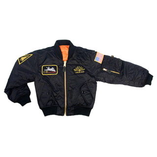 Bunda dětská TOP GUN MA1 FLIGHT ČERNÁ vel. S