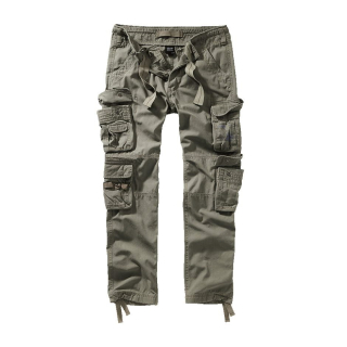 Kalhoty PURE SLIM FIT vintage ZELENÉ