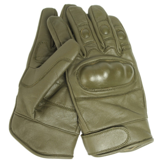 Rukavice TACTICAL kožené ZELENÉ