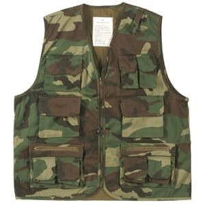 Vesta s kapsami na lov nebo rybaření WOODLAND vel. L