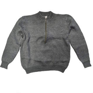Svetr švýcarský 3/4 zip ŠEDÝ použitý vel. 48