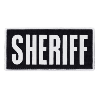 Nášivka SHERIFF 15,2 x 7,6 cm BÍLÁ