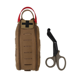Pouzdro zdravotní IFAK zip LASER CUT MOLLE včetně nůžek DARK COYOTE