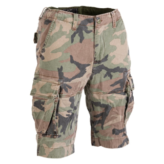 Kraťasy VINTAGE bavlněné předeprané WOODLAND vel. XXL