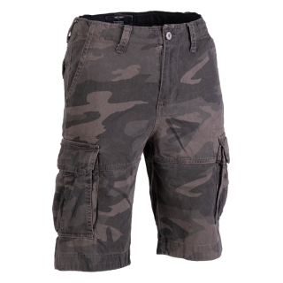 Kraťasy VINTAGE bavlněné předeprané DARK CAMO vel. XL