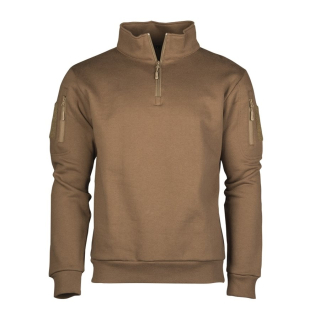 Mikina TACTICAL roláková 3/4 zip DARK COYOTE vel. XL