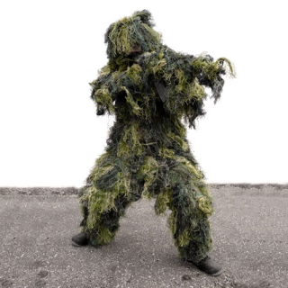 Převlek maskovací GHILLIE SUIT WOODLAND 4ks vel. XL-XXL