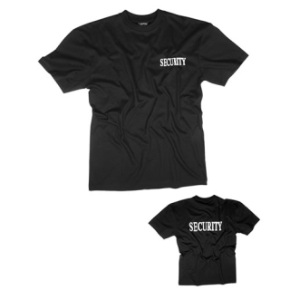 Triko krátký rukáv s 2 nápisy 'SECURITY' ČERNÉ vel. L