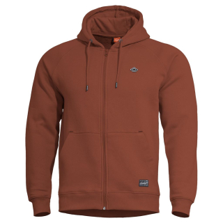 Mikina PHAETON se zipem a kapucí MAROON RED vel. L