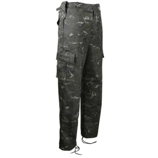 Kalhoty britské KOMBAT BTP Black camo vel. 32
