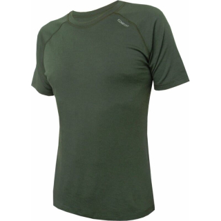 Triko s krátkým rukávem IBRIT vlněné ZELENÉ vel. 4XL